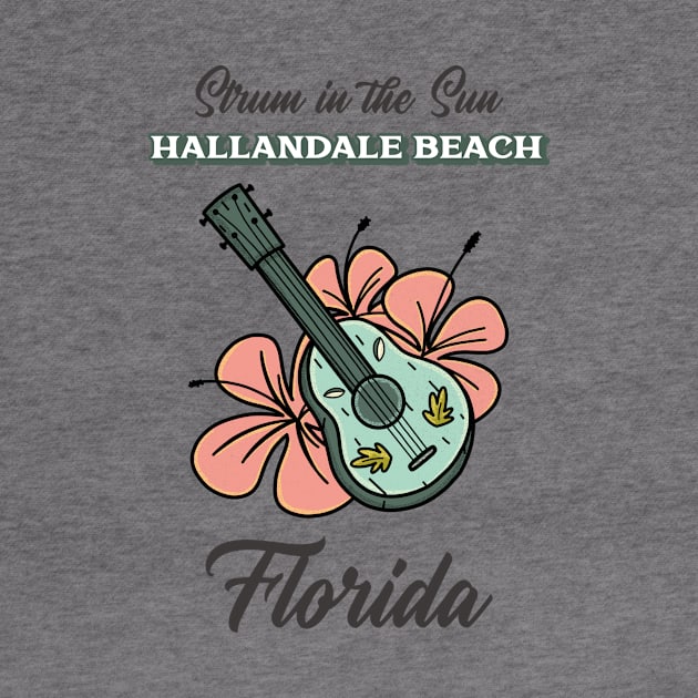 Ukulele Strum in the Sun Hallandale Beach, Florida by Be Yourself Tees